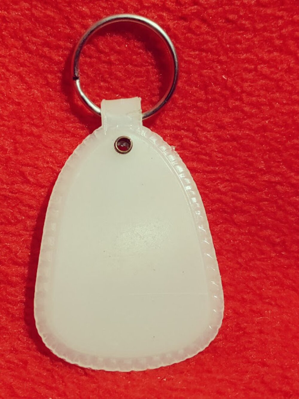 Blank White Vintage Keychain Fob  Alternative: